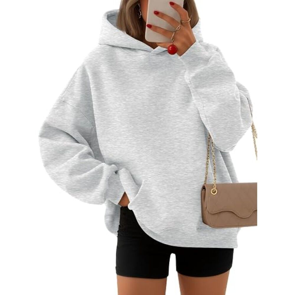 EFAN Women's Hoodies Oversized Sweatshirt Comfort Fleece Sweaters M
